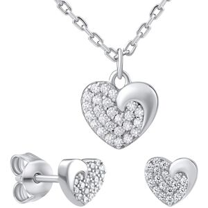 Silvego Strieborný darčekový set šperkov LOVE pre zamilovaných MWS11187 (náušnice, náhrdelník) Silvego Strieborný darčekový set šperkov LOVE pre zamilovaných MWS11187 (náušnice, náhrdelník)