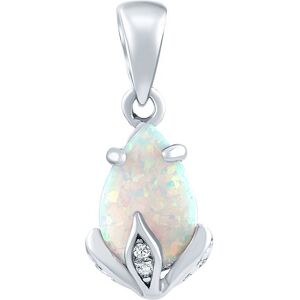 Silvego Strieborný prívesok Clarissa s bielym opálom a Brilliance Zirconia JJJ1267PW Silvego Strieborný prívesok Clarissa s bielym opálom a Brilliance Zirconia JJJ1267PW