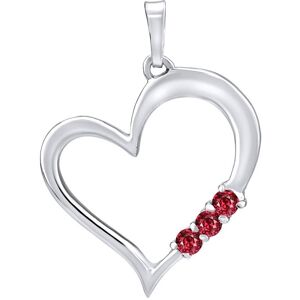 Silvego Strieborný prívesok Srdce s červenými kryštálmi Swarovski SILVEGO11580R Silvego Strieborný prívesok Srdce s červenými kryštálmi Swarovski SILVEGO11580R