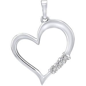 Silvego Strieborný prívesok Srdce s čírymi kryštálmi Swarovski SILVEGO11580w Silvego Strieborný prívesok Srdce s čírymi kryštálmi Swarovski SILVEGO11580w