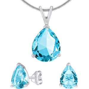 Silvego Strieborný set šperkov s tyrkysovým krištáľovým sklom JJJS222 (náušnice, prívesok) Silvego Strieborný set šperkov s tyrkysovým krištáľovým sklom JJJS222 (náušnice, prívesok)