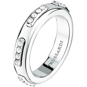 Trussardi Blyštivý oceľový prsteň s kryštálmi Concept TJAYY13012 56 mm Trussardi Blyštivý oceľový prsteň s kryštálmi Concept TJAYY13012 56 mm