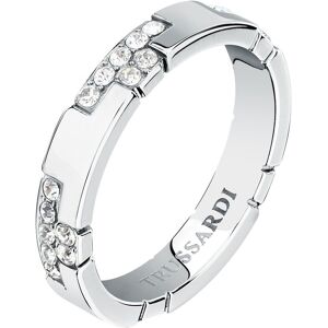 Trussardi Krásny oceľový prsteň s kryštálmi T-Logo TJAXC89 52 mm Trussardi Krásny oceľový prsteň s kryštálmi T-Logo TJAXC89 52 mm