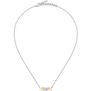 Trussardi Oceľový bicolor náhrdelník so zirkónmi T-Logo TJAXC06 Trussardi Oceľový bicolor náhrdelník so zirkónmi T-Logo TJAXC06
