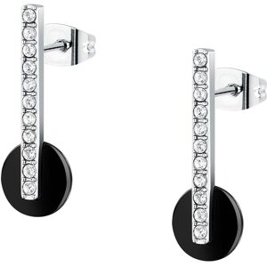 Trussardi Visiace oceľové náušnice s kryštálmi T-Round TJAYF13 Trussardi Visiace oceľové náušnice s kryštálmi T-Round TJAYF13