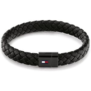 Tommy Hilfiger Čierny kožený náramok s oceľovým zapínaním 2790331 Tommy Hilfiger Čierny kožený náramok s oceľovým zapínaním 2790331
