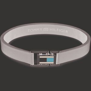 Tommy Hilfiger Šedý kožený náramok s oceľovým zapínaním 2790428 Tommy Hilfiger Šedý kožený náramok s oceľovým zapínaním 2790428