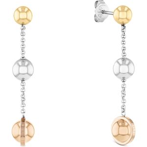 Tommy Hilfiger Módne visiace tricolor náušnice Metallic Orb 2780820 Tommy Hilfiger Módne visiace tricolor náušnice Metallic Orb 2780820