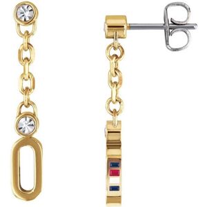 Tommy Hilfiger Pozlátené náušnice s kryštálmi TH2780089 Tommy Hilfiger Pozlátené náušnice s kryštálmi TH2780089