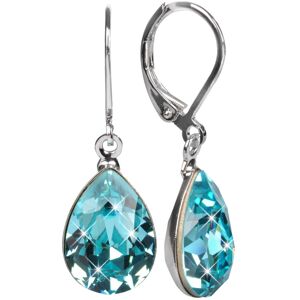 Levien Elegantné náušnice s kryštálmi Pear Light Turquois Levien Elegantné náušnice s kryštálmi Pear Light Turquois