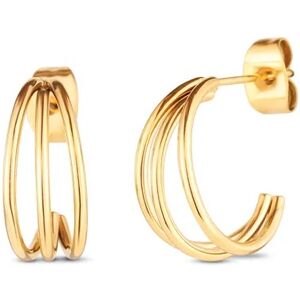 Vuch Elegantné kruhové náušnice z pozlátenej ocele Elegy Gold Vuch Elegantné kruhové náušnice z pozlátenej ocele Elegy Gold