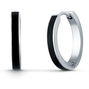 Vuch Kruhové náušnice Black Sara Silver Vuch Kruhové náušnice Black Sara Silver