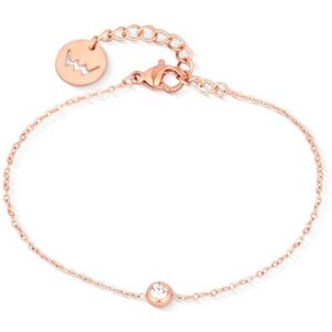 Vuch Minimalistický bronzový náramok s čírym kryštálom Gem Rose Gold Vuch Minimalistický bronzový náramok s čírym kryštálom Gem Rose Gold
