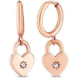 Vuch Náušnice so zámkom v tvare srdca Zibella Rose Gold Vuch Náušnice so zámkom v tvare srdca Zibella Rose Gold
