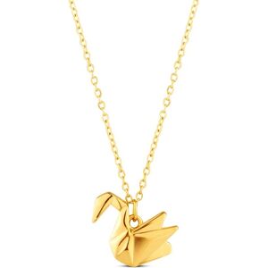 Vuch Oceľový náhrdelník Origami labuť Steya Gold Vuch Oceľový náhrdelník Origami labuť Steya Gold