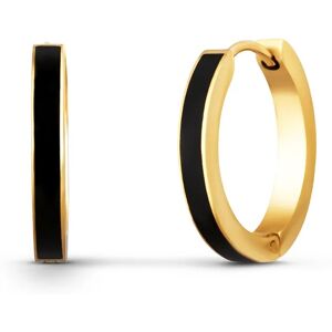 Vuch Pozlátené kruhové náušnice Gold Black Sara Vuch Pozlátené kruhové náušnice Gold Black Sara