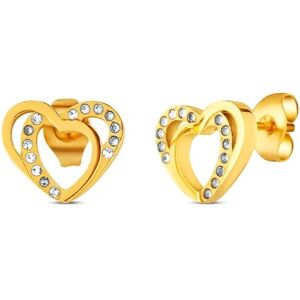 Vuch Pozlátené náušnice v tvare srdca Costalla Gold Vuch Pozlátené náušnice v tvare srdca Costalla Gold