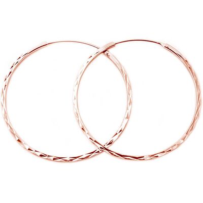 Beneto Módne pozlátené kruhové náušnice zo striebra AGUC2439 / SCS-ROSE 5 cm Beneto Módne pozlátené kruhové náušnice zo striebra AGUC2439 / SCS-ROSE 5 cm
