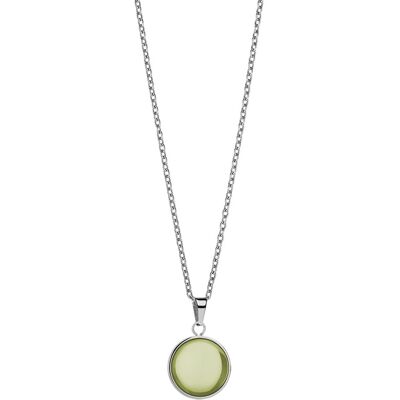 Bering Slušivý oceľový náhrdelník so zeleným kryštálom Artic Symphony 430-155-450 Bering Slušivý oceľový náhrdelník so zeleným kryštálom Artic Symphony 430-155-450