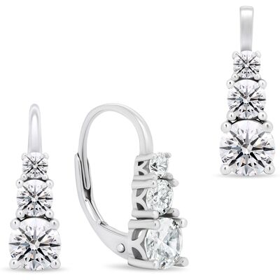 Brilio Silver Elegantný set strieborných šperkov so zirkónmi SET221W (prívesok, náušnice) Brilio Silver Elegantný set strieborných šperkov so zirkónmi SET221W (prívesok, náušnice)