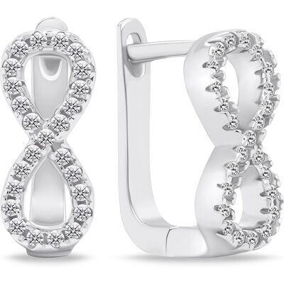 Brilio Silver Moderné strieborné náušnice Nekonečno EA658W Brilio Silver Moderné strieborné náušnice Nekonečno EA658W