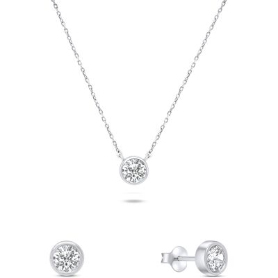 Brilio Silver Elegantný set strieborných šperkov so zirkónmi SET220W (náhrdelník, náušnice) Brilio Silver Elegantný set strieborných šperkov so zirkónmi SET220W (náhrdelník, náušnice)