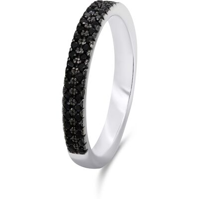 Brilio Silver Trblietavý strieborný prsteň s čiernymi zirkónmi RI058W 52 mm Brilio Silver Trblietavý strieborný prsteň s čiernymi zirkónmi RI058W 52 mm