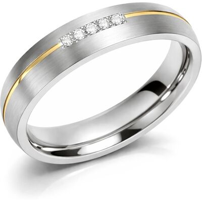 Boccia Titanium Pozlátený titánový snubný prsteň s diamantmi 0130-04 59 mm Boccia Titanium Pozlátený titánový snubný prsteň s diamantmi 0130-04 59 mm