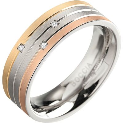 Boccia Titanium Titánový prsteň s briliantmi 0135-02 49 mm Boccia Titanium Titánový prsteň s briliantmi 0135-02 49 mm
