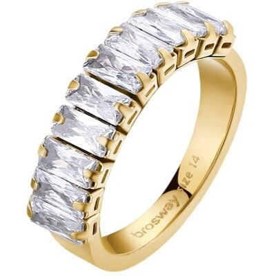 Brosway Trblietavý pozlátený prsteň so zirkónmi Desideri BEIA002 54 mm Brosway Trblietavý pozlátený prsteň so zirkónmi Desideri BEIA002 54 mm
