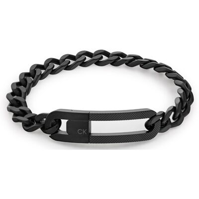 Calvin Klein Čierny pánsky náramok z ocele Link 35000133 Calvin Klein Čierny pánsky náramok z ocele Link 35000133
