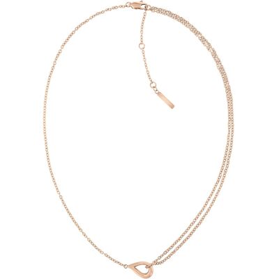 Calvin Klein Elegantný bronzový náhrdelník Sculptured Drops 35000082 Calvin Klein Elegantný bronzový náhrdelník Sculptured Drops 35000082