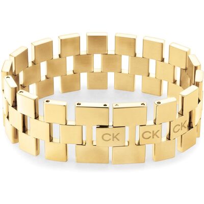 Calvin Klein Masívny pozlátený náramok Geometric 35000244 Calvin Klein Masívny pozlátený náramok Geometric 35000244