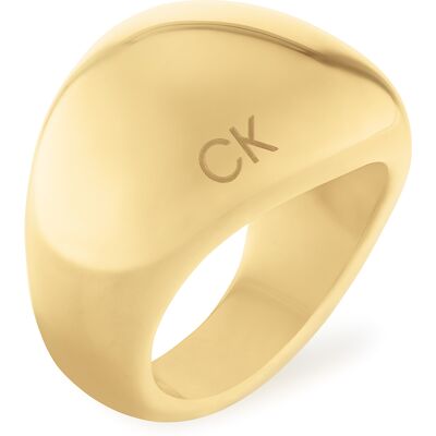 Calvin Klein Masívny pozlátený prsteň Trends 35000441 54 mm Calvin Klein Masívny pozlátený prsteň Trends 35000441 54 mm