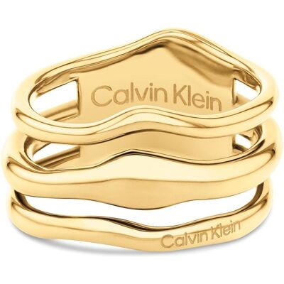 Calvin Klein Módny dámsky prsteň z pozlátenej ocele CK Wavy 35000723 56 mm Calvin Klein Módny dámsky prsteň z pozlátenej ocele CK Wavy 35000723 56 mm