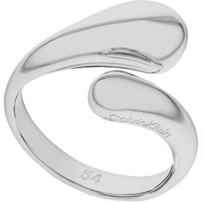 Calvin Klein Nadčasový oceľový prsteň Sculptured Drops 35000192 54 mm Calvin Klein Nadčasový oceľový prsteň Sculptured Drops 35000192 54 mm