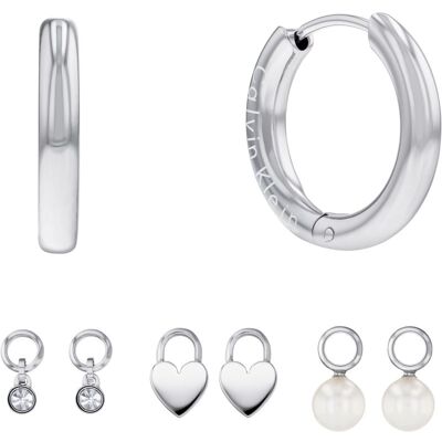 Calvin Klein Slušivý set oceľových šperkov pre ženy 35700001 (náušnice, 3 páry príveskov) Calvin Klein Slušivý set oceľových šperkov pre ženy 35700001 (náušnice, 3 páry príveskov)