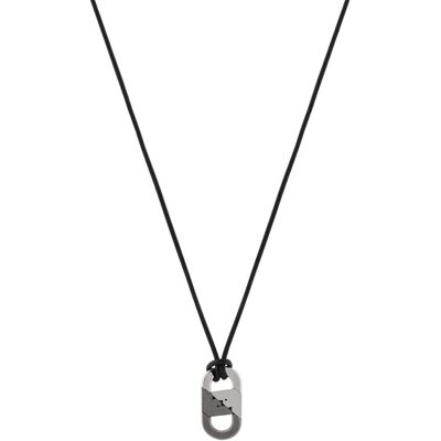 Emporio Armani Čierny pánsky náhrdelník Eagle Logo EGS3170040 Emporio Armani Čierny pánsky náhrdelník Eagle Logo EGS3170040