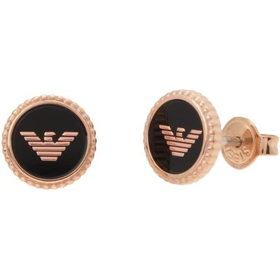 Emporio Armani Luxusné bronzové náušnice s logom EGS2534221 Emporio Armani Luxusné bronzové náušnice s logom EGS2534221