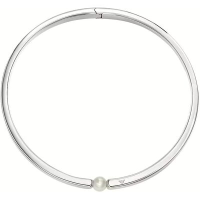 Emporio Armani Luxusný pevný náhrdelník s perličkou EGS3255040 Emporio Armani Luxusný pevný náhrdelník s perličkou EGS3255040