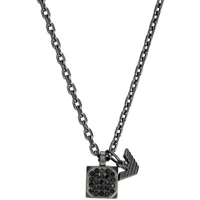 Emporio Armani Moderný pánsky náhrdelník s kryštálmi Couples EGS3083060 Emporio Armani Moderný pánsky náhrdelník s kryštálmi Couples EGS3083060