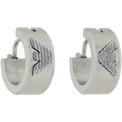 Emporio Armani Štýlové kruhové náušnice z ocele EGS3165040 Emporio Armani Štýlové kruhové náušnice z ocele EGS3165040