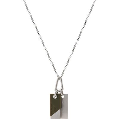Emporio Armani Slušivý oceľový náhrdelník pre mužov EGS3179040 Emporio Armani Slušivý oceľový náhrdelník pre mužov EGS3179040