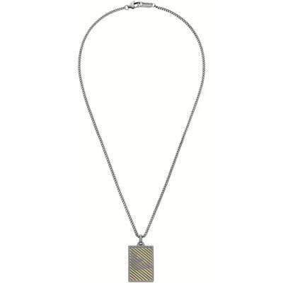 Emporio Armani Bicolor náhrdelník z ocele Psie známka EGS3239060 Emporio Armani Bicolor náhrdelník z ocele Psie známka EGS3239060