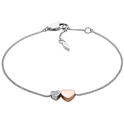 Fossil Oceľový náramok so srdiečkami JF03095998 Fossil Oceľový náramok so srdiečkami JF03095998