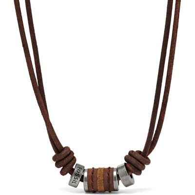 Fossil Pánsky kožený náhrdelník JF00899797 Fossil Pánsky kožený náhrdelník JF00899797