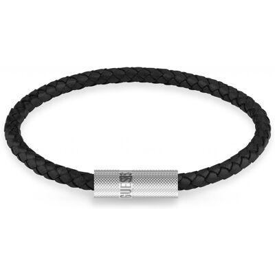 Guess Čierny kožený náramok Blackjack JUXB03238JWSTBK 20 cm Guess Čierny kožený náramok Blackjack JUXB03238JWSTBK 20 cm