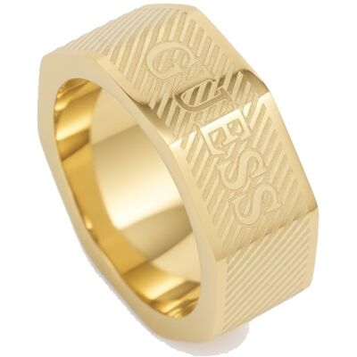 Guess Pozlátený prsteň pre mužov Bond Street JUMR03030JWYG 64 mm Guess Pozlátený prsteň pre mužov Bond Street JUMR03030JWYG 64 mm