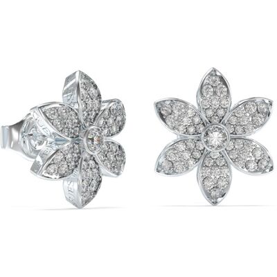Guess Oceľové náušnice so zirkónmi White Lotus JUBE04145JWRHT/U Guess Oceľové náušnice so zirkónmi White Lotus JUBE04145JWRHT/U
