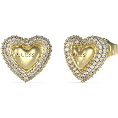 Guess Romantické pozlátené náušnice Srdiečka Beloved JUBE05020JWYGT/U Guess Romantické pozlátené náušnice Srdiečka Beloved JUBE05020JWYGT/U